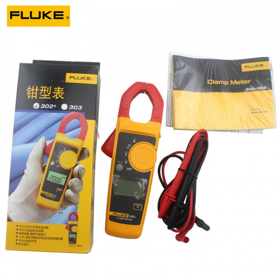 Multimètre à pince numérique portable FLUKE 302 +, testeur DMM AC/DC F302 PLUS